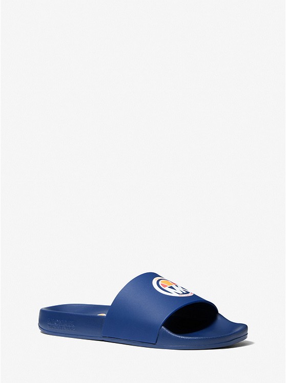 Michael Kors MK X ellesse Badelatschen Damen Blau | Österreich-9543870