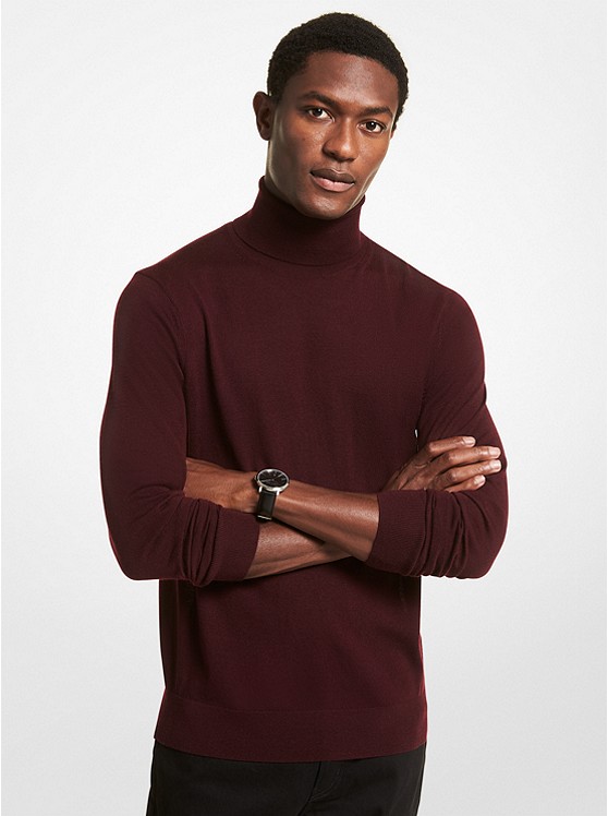 Michael Kors Merino Pullover Herren Bordeaux | Österreich-4387879