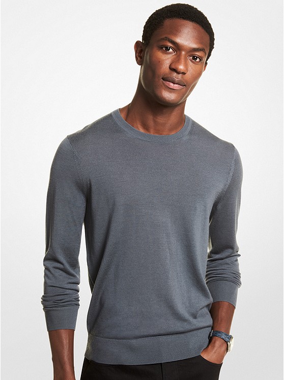 Michael Kors Merino Pullover Herren Schwarz | Österreich-7817035
