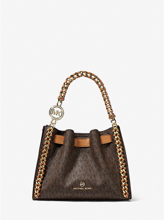Michael Kors Mina crossbody taschen Damen Braun Gelb Braun | Österreich-8473597