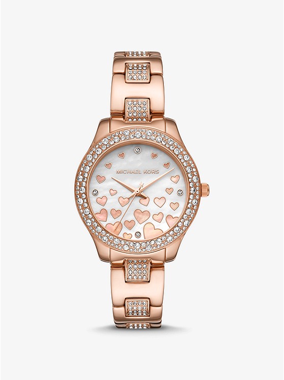 Michael Kors Mini Uhren Damen Rosa Gold | Österreich-3084758