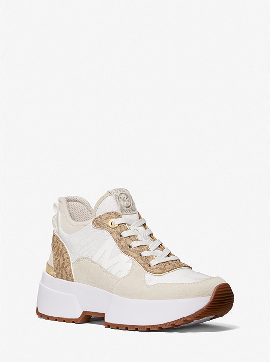 Michael Kors Muse Sportschuhe Damen Weiß Braun | Österreich-8970813