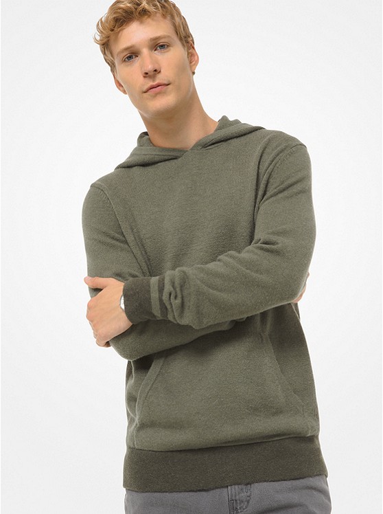 Michael Kors Nylon Hoodie Herren Olivgrün | Österreich-7139758