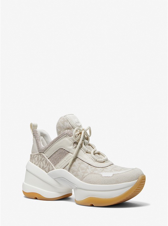 Michael Kors Olympia Sportschuhe Damen Beige | Österreich-0374885