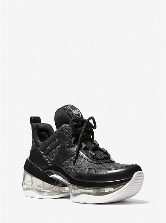 Michael Kors Olympia Sportschuhe Damen Schwarz | Österreich-5013978