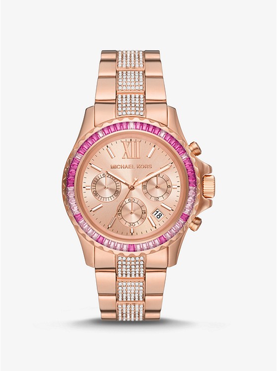 Michael Kors Oversized Uhren Damen Rosa Gold | Österreich-1853807