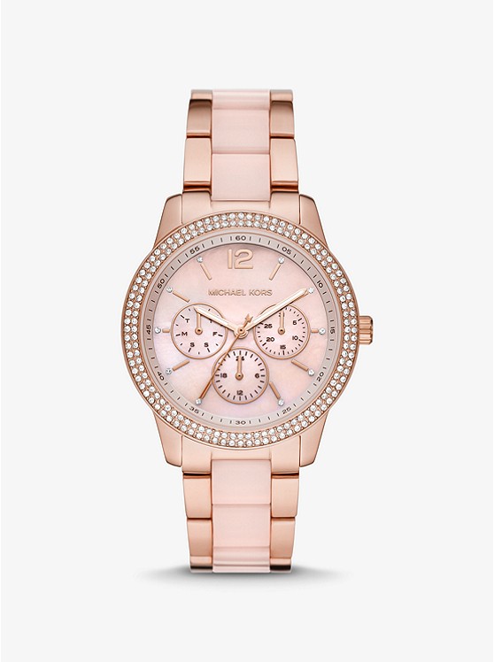 Michael Kors Oversized Uhren Damen Rosa Gold | Österreich-9741788