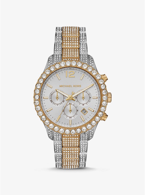 Michael Kors Oversized Uhren Damen Silber Gold | Österreich-4798853
