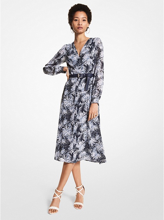 Michael Kors Palm Kleider Damen Blau | Österreich-9530717