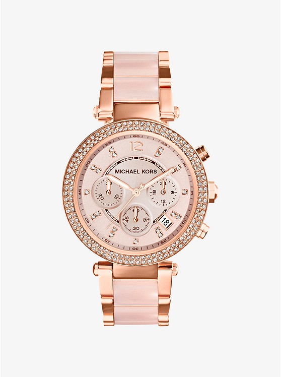 Michael Kors Parker Uhren Damen Rosa Gold | Österreich-0789538