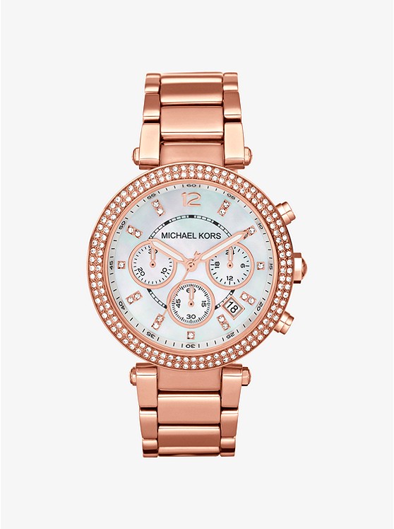 Michael Kors Parker Uhren Damen Rosa Gold | Österreich-7789035
