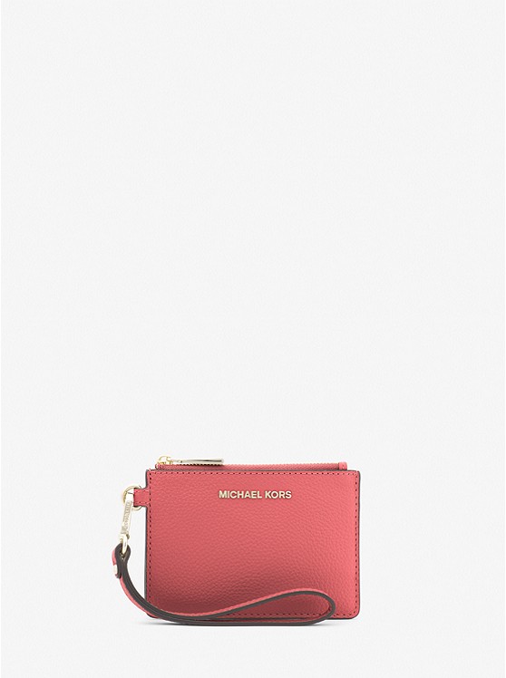 Michael Kors Pebbled Münzgeldbörsen Damen Rot | Österreich-0853971
