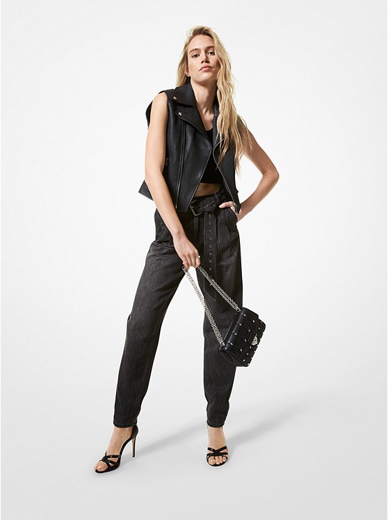 Michael Kors Pebbled Weste Damen Schwarz | Österreich-9808175