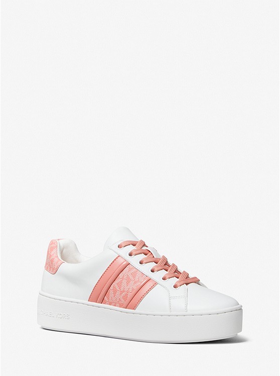 Michael Kors Poppy Sneakers Damen Weiß Rosa | Österreich-7358104