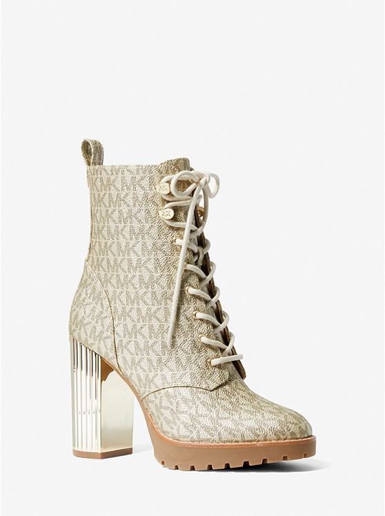 Michael Kors Porter Schnürstiefel Damen Gold | Österreich-8157980