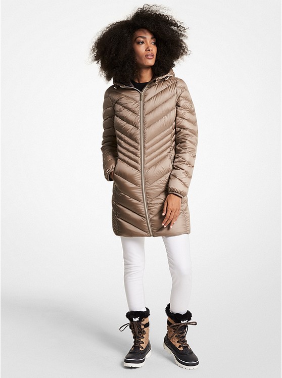 Michael Kors Quilted Daunenmäntel Damen Dunkelgrau | Österreich-8478713