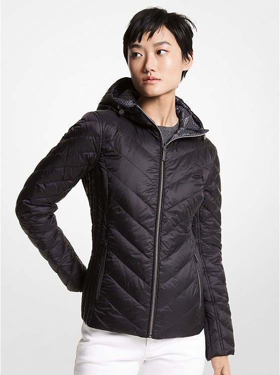 Michael Kors Reversible Daunenjacken Damen Schwarz | Österreich-5877031