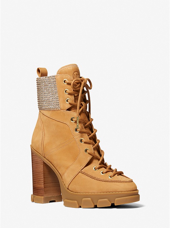 Michael Kors Ridley Schnürstiefel Damen Braun | Österreich-8471870