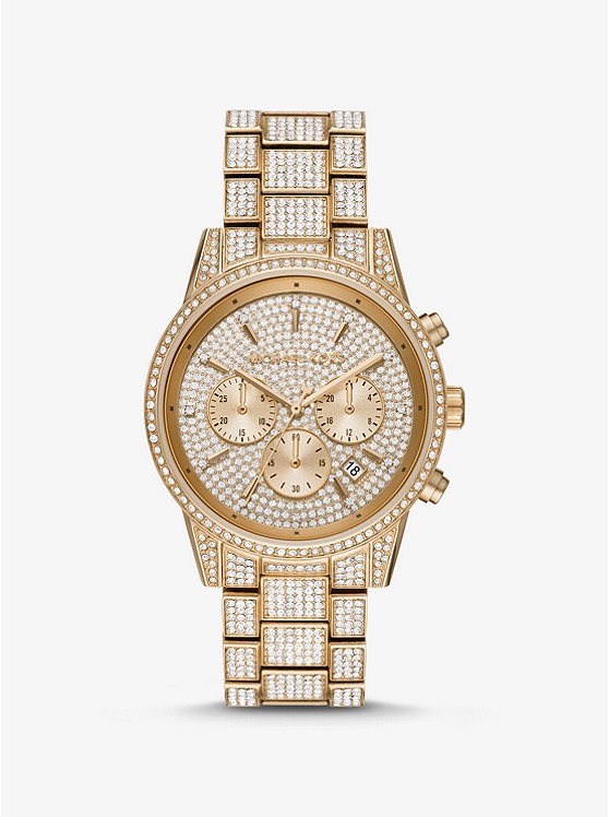 Michael Kors Ritz Uhren Damen Gold | Österreich-4307958