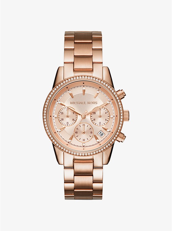 Michael Kors Ritz Uhren Damen Rosa Gold | Österreich-4778538