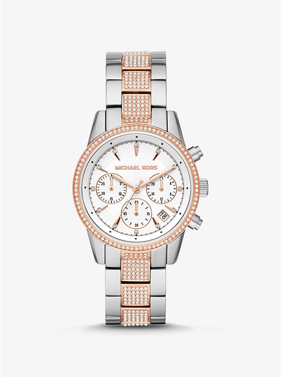 Michael Kors Ritz Uhren Damen Silber Gold | Österreich-8091784