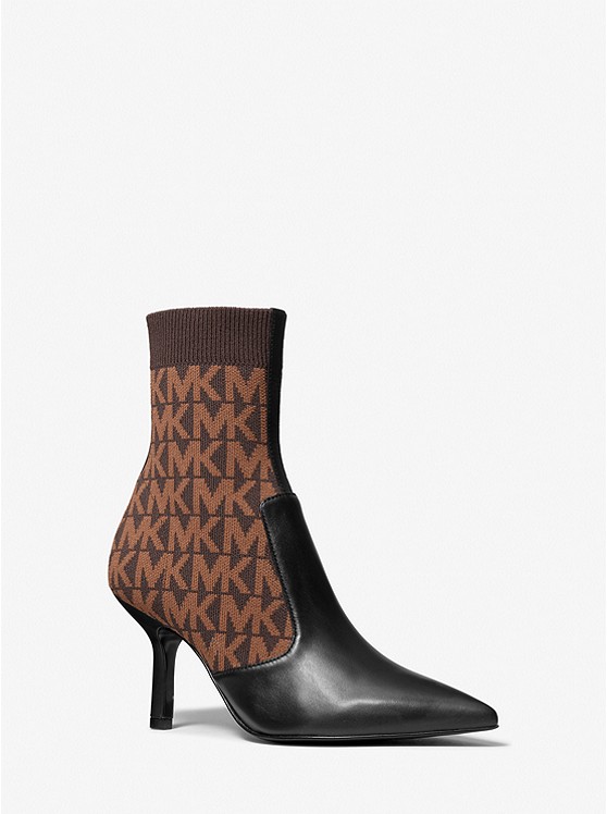 Michael Kors Shiloh Stiefeletten Damen Schwarz Braun | Österreich-4815879