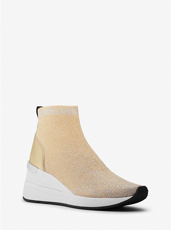 Michael Kors Skyler Stiefeletten Damen Silber Gold | Österreich-8785494