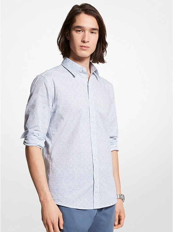 Michael Kors Slim-Fit Hemd Herren Azurblau | Österreich-8757803