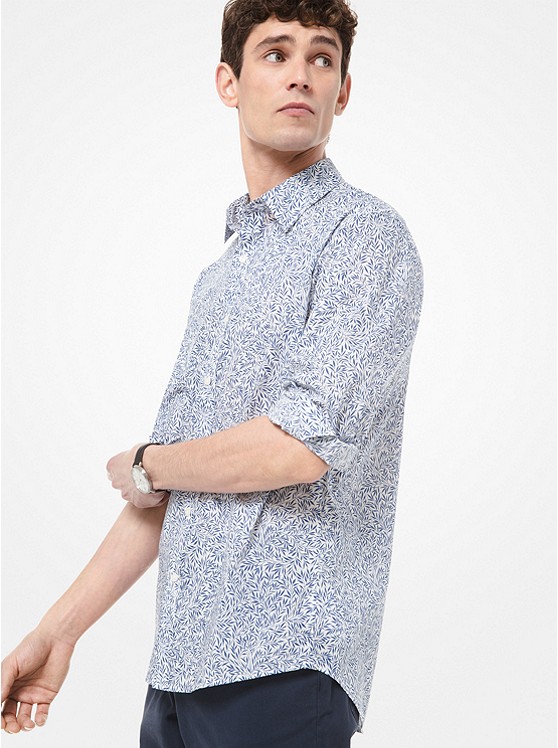 Michael Kors Slim-Fit Hemd Herren Navy | Österreich-9584771