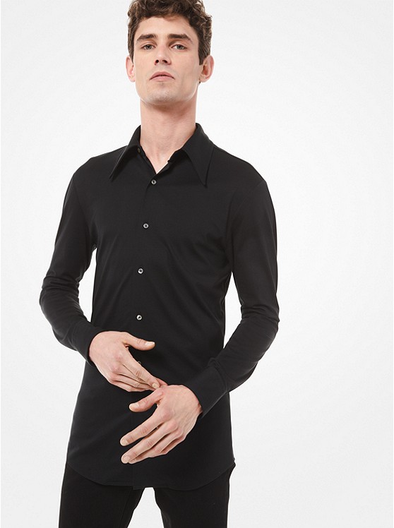 Michael Kors Slim-Fit Hemd Herren Schwarz | Österreich-0918877