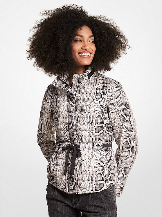 Michael Kors Snake Print Daunenjacken Damen Schlangenoptik | Österreich-7830759