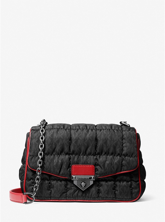 Michael Kors SoHo Schultertaschen Damen Schwarz | Österreich-0481737