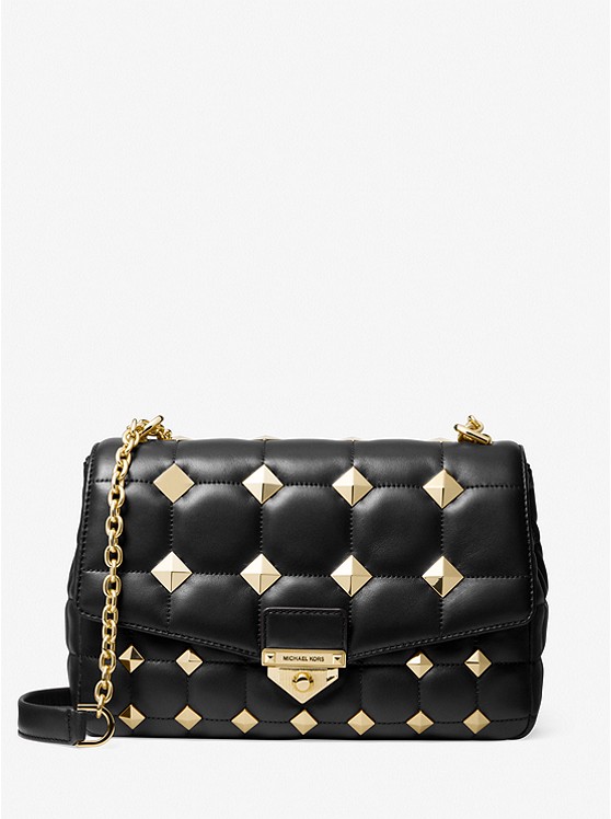 Michael Kors SoHo Schultertaschen Damen Schwarz | Österreich-3841877