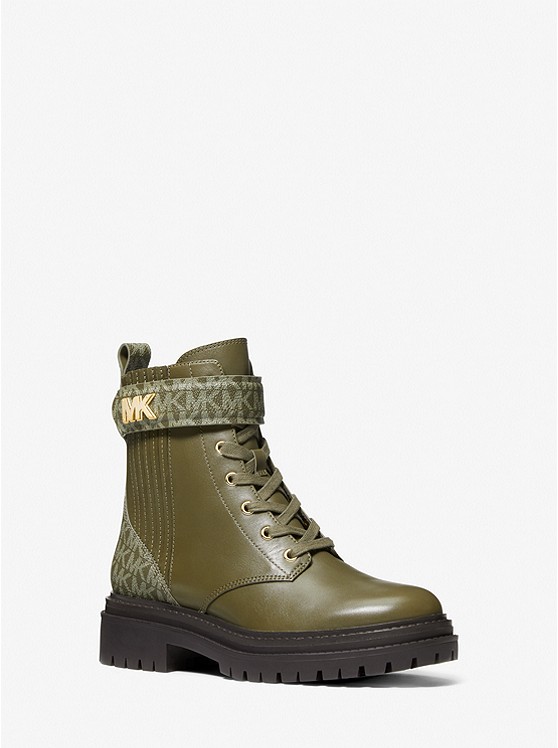 Michael Kors Stark Kampfstiefel Damen Olivgrün | Österreich-1784873