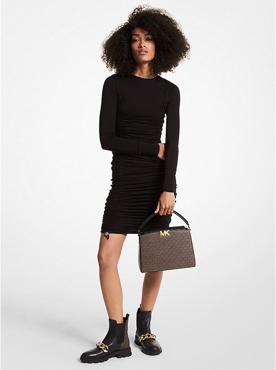 Michael Kors Stretch Kleider Damen Schwarz | Österreich-7759430