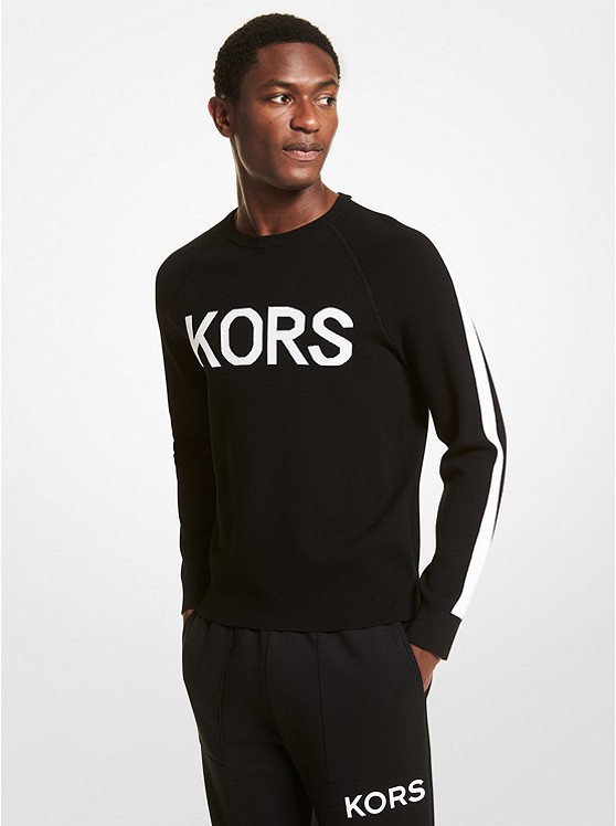 Michael Kors Stretch Pullover Herren Schwarz Weiß | Österreich-8417739