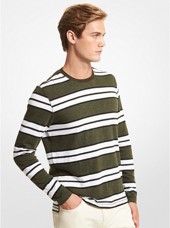 Michael Kors Striped Hemd Herren Weiß | Österreich-7805974