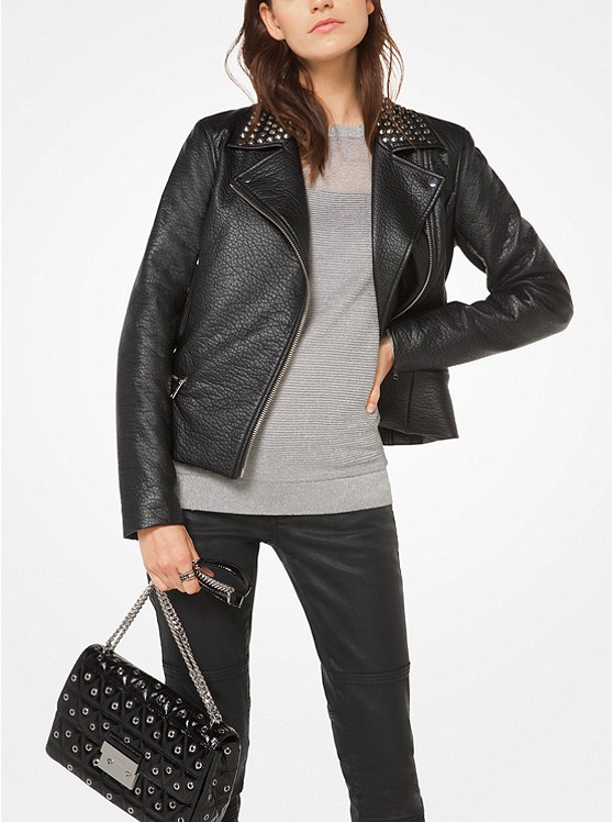 Michael Kors Studded Jacke Damen Schwarz | Österreich-9748371