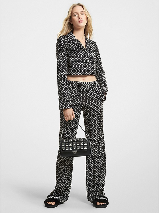 Michael Kors Studded Pajama Damen Schwarz | Österreich-0354197