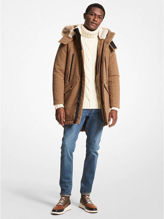 Michael Kors Tattersall Parka Jacken Herren Braun | Österreich-3089741