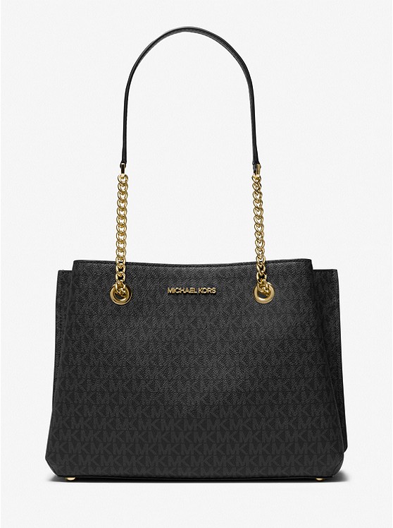 Michael Kors Teagan Schultertaschen Damen Schwarz | Österreich-0835879