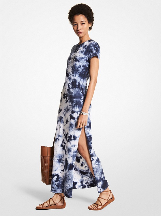 Michael Kors Tie Dye Kleider Damen Blau | Österreich-0785491