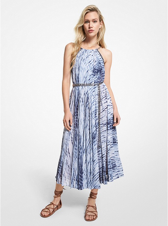 Michael Kors Tie Dye Kleider Damen Blau | Österreich-5317084