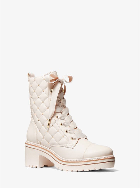 Michael Kors Tilda Kampfstiefel Damen Weiß | Österreich-4883197
