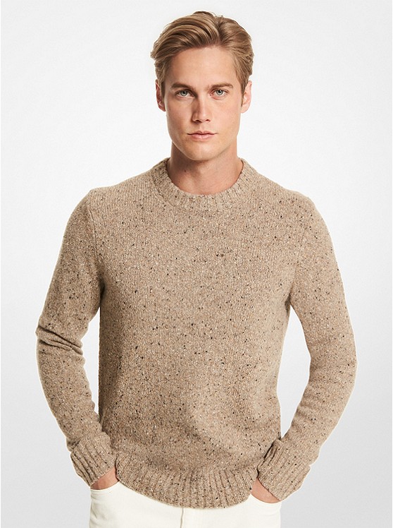 Michael Kors Tweed Pullover Herren Navy | Österreich-8918074