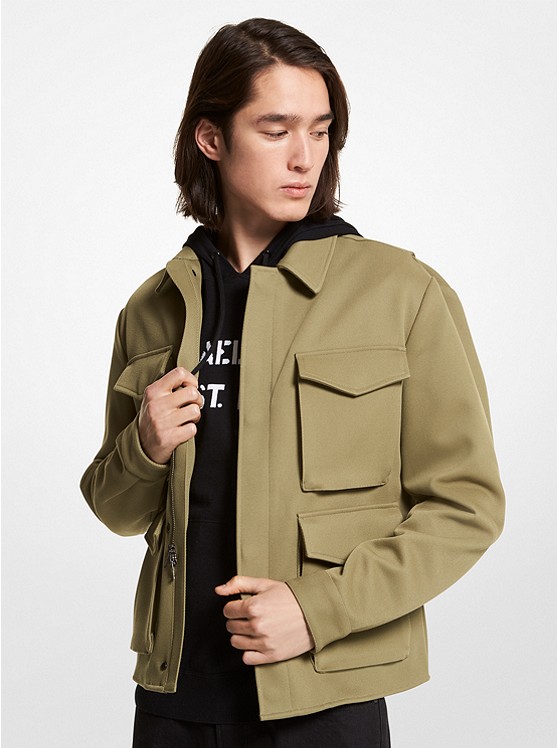 Michael Kors Twill Jacke Herren Olivgrün | Österreich-9543781
