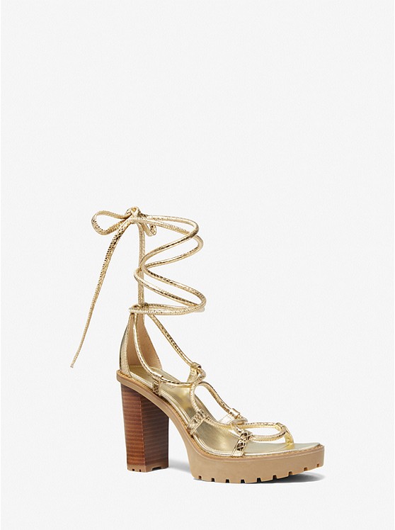 Michael Kors Vero Sandalen Damen Gold | Österreich-8143705