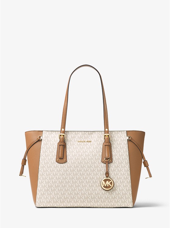 Michael Kors Voyager Tragetaschen Damen Braun Beige | Österreich-9873750