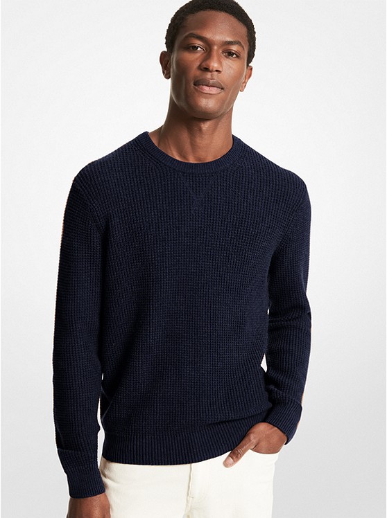 Michael Kors Waffle Pullover Herren Schwarz | Österreich-9388574