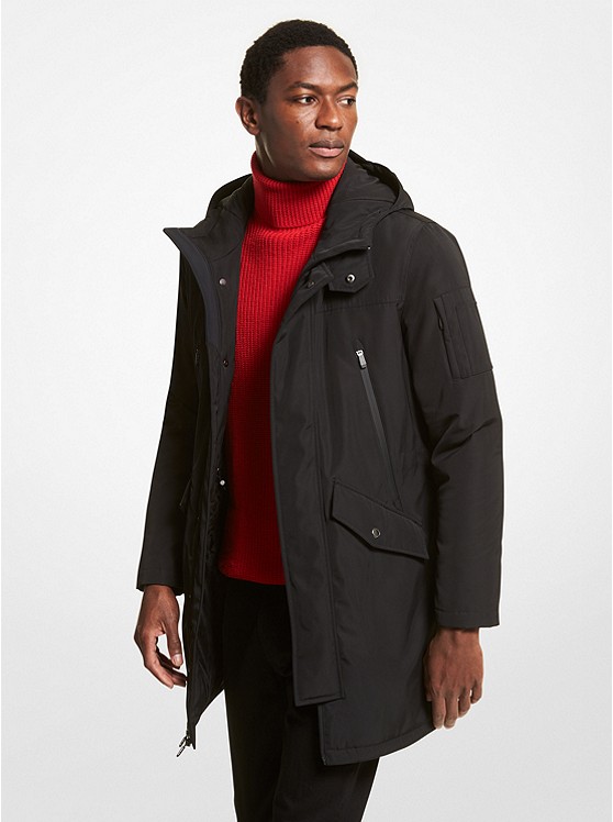 Michael Kors Wasser Resistant Parka Jacken Herren Schwarz | Österreich-5717980